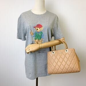 Kate Spade KH227 Carey Quilted Sullivan Satchel IN Tiramisu Mousse